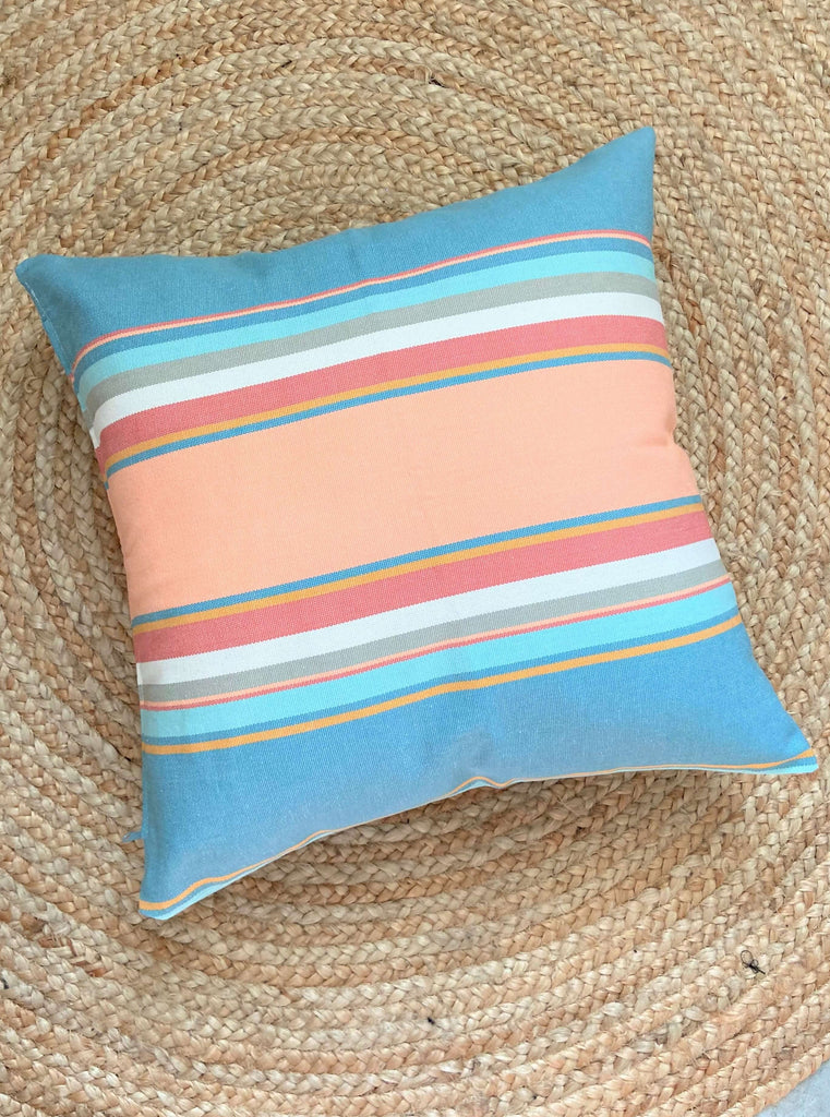 Striped Pink and Light Blue Cotton Canvas Hammock in Pastel | 2 Piece Set