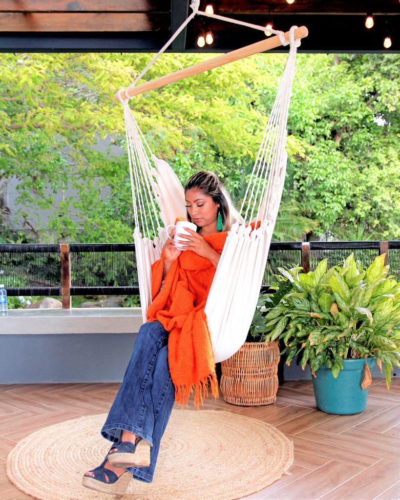 Classic Hammock Chair Swing in Classic Ivory | 3 Piece Set