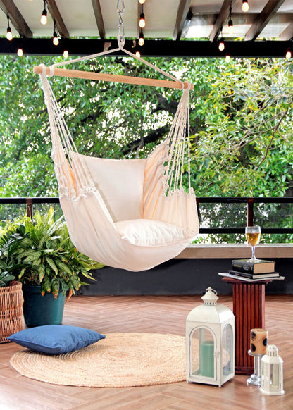 Classic Hammock Chair Swing in Classic Ivory | 3 Piece Set