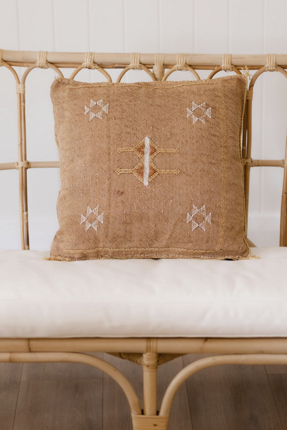 Cactus Silk Pillow By Wild Throw Co. - Caramel