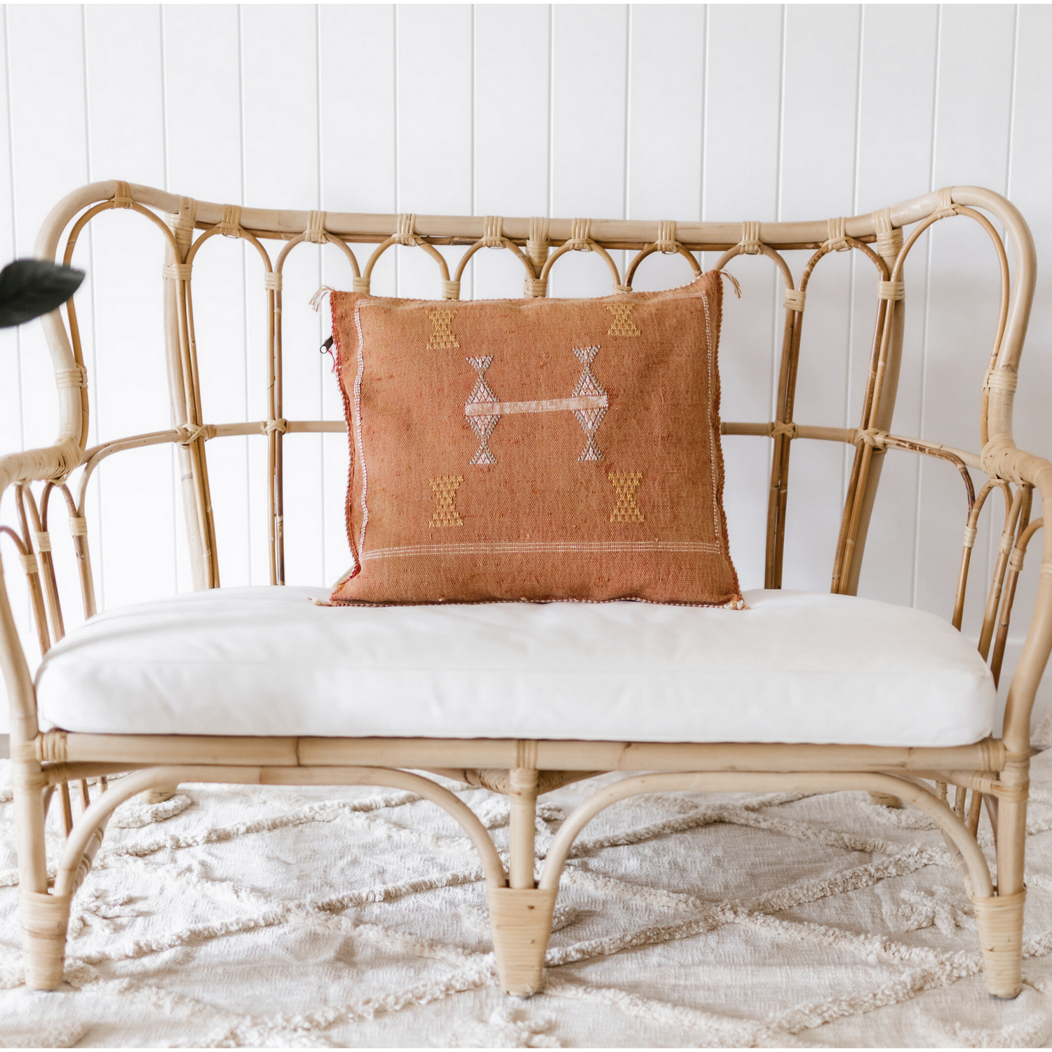 Cactus Silk Pillow By Wild Throw Co. - Rose Gold