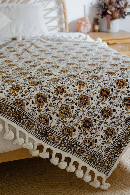 Wild Bloom Rug by Wild Throw Co. - Cream