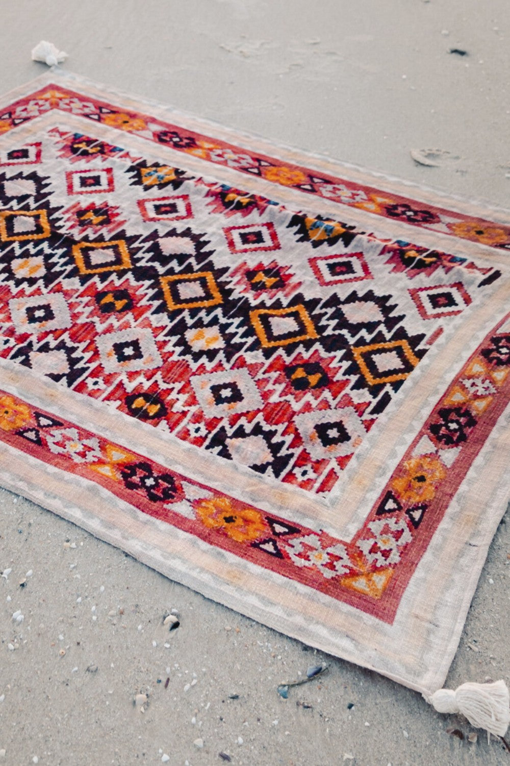 Multicolor Wild Coral Rug - Bohemian Chic | 100% Natural Cotton | Wild Throw Co.