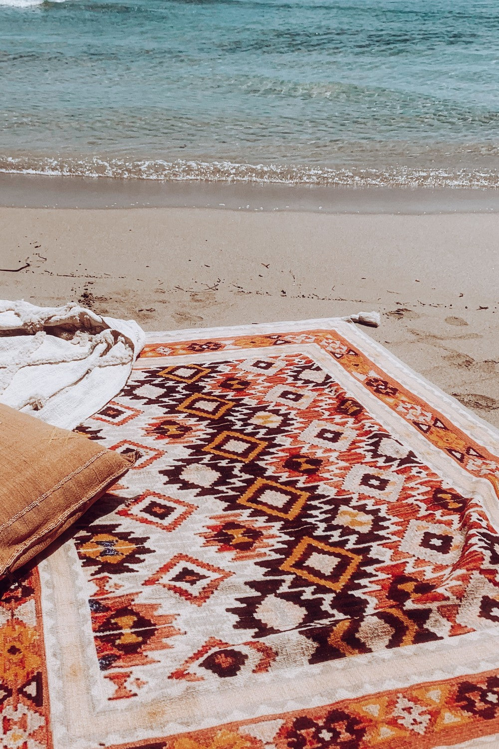 Multicolor Wild Coral Rug - Bohemian Chic | 100% Natural Cotton | Wild Throw Co.