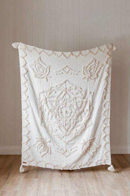 Wild Mandala Rug by Wild Throw Co. - White