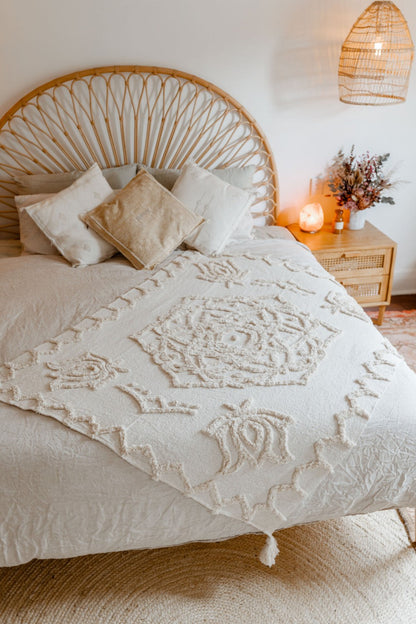 Wild Mandala Rug by Wild Throw Co. - White