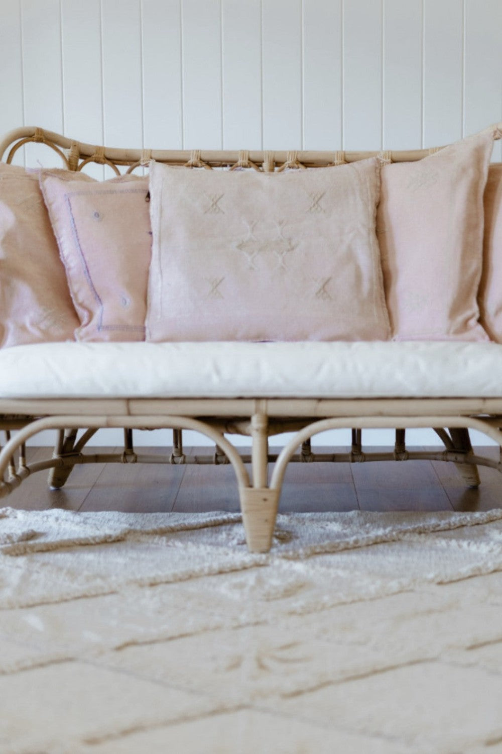 Cactus Silk Pillow By Wild Throw Co. - Blush